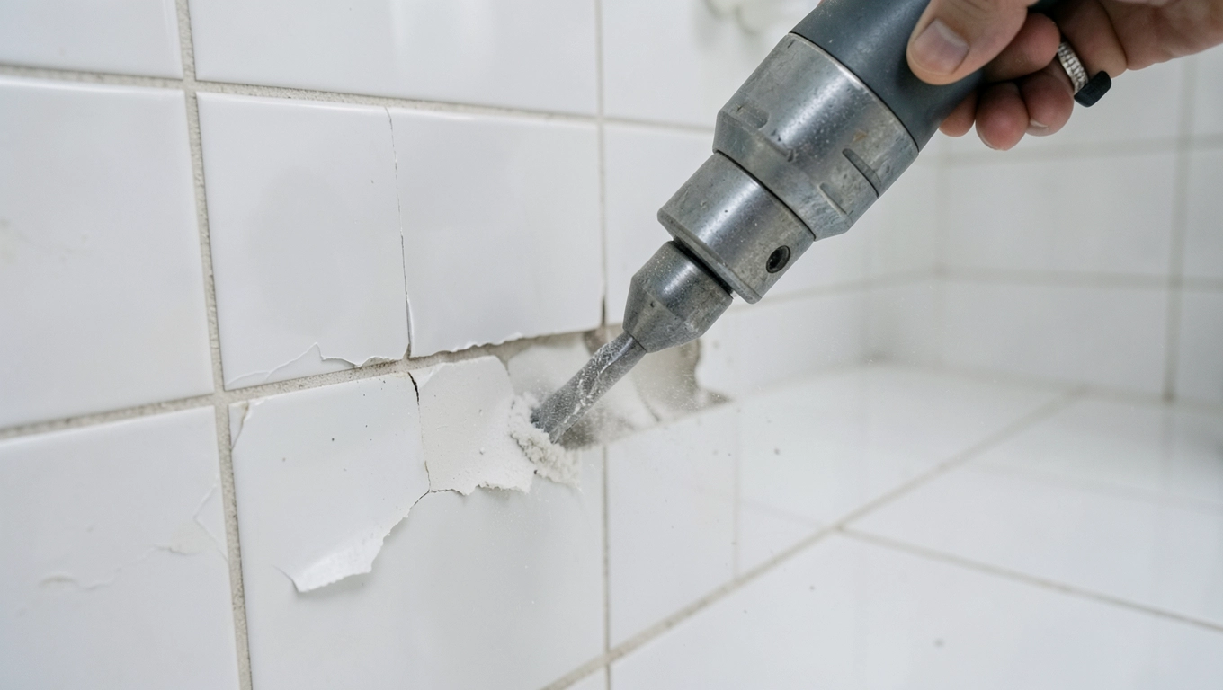 jak skuć płytki bez kurzu