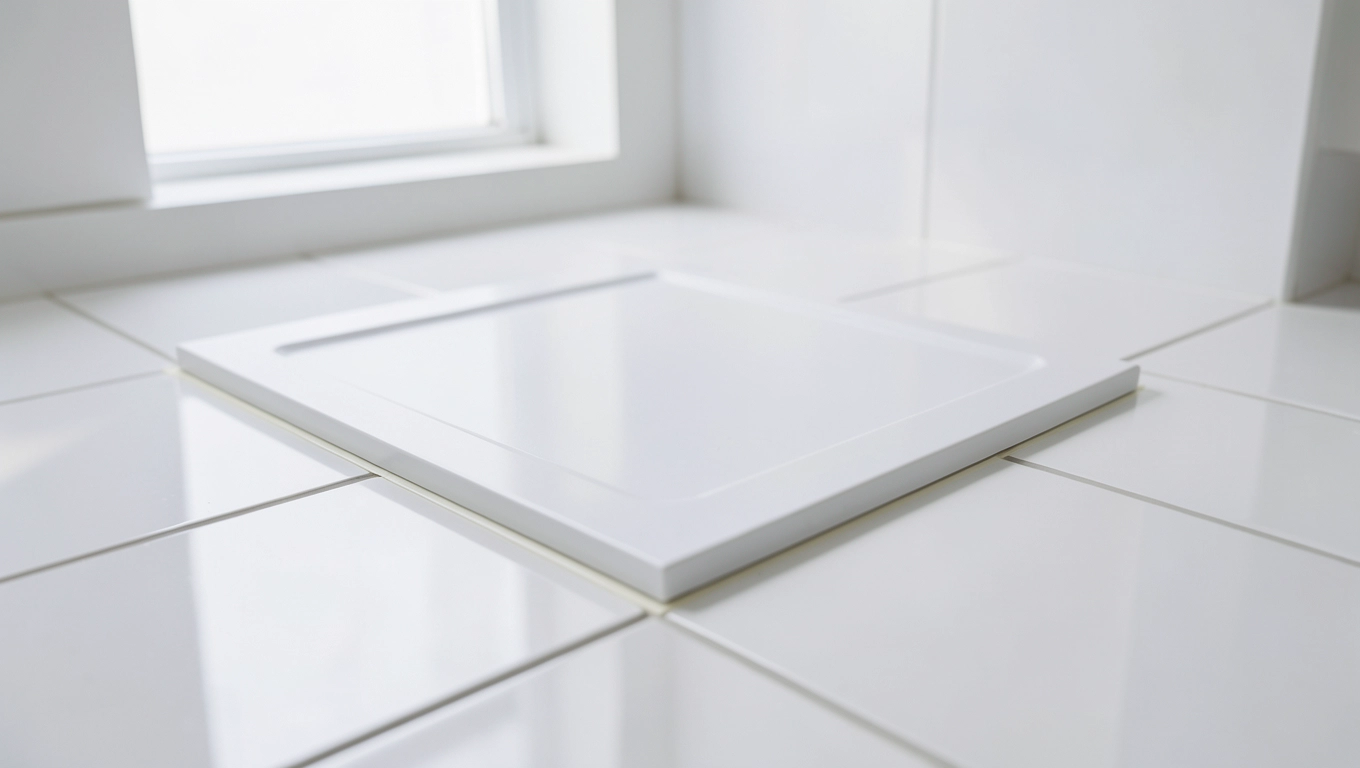 montaż brodzika z konglomeratu na płytkach