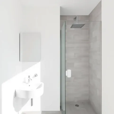 do jakiej wysokości płytki w małej łazience